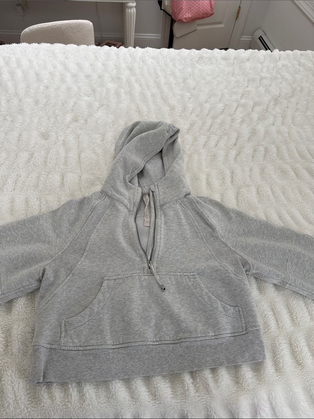 Lululemon Heathered Grey Half-Zip Hoodie